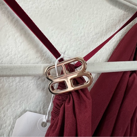 New Runway Bronx and Banco Natalia Runway Gown in Maroon - Picture 8 of 11